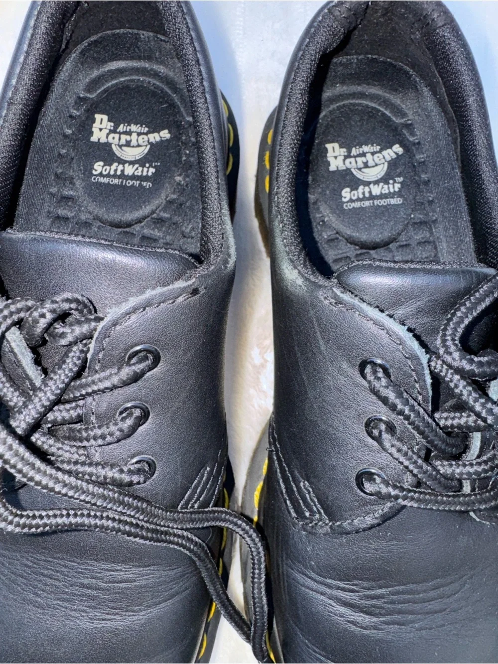 Dr. Martens Slip Resistant Leather Oxford Shoes Black US Men's 5/ Women's 6